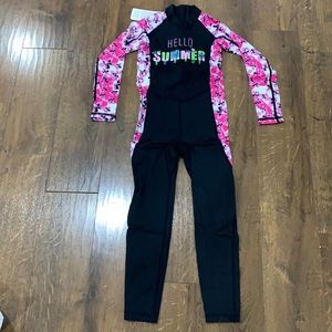 NWT M2C X-Manta Girls Full Body Swimwear UPF 50+ UV Sun Protective One-Piece